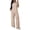Beige, variant on Lounge Sets For Women Off Shoulder Short Sleeve Tops Long Pants 2 Piece Set Summer Soft Matching Outfit