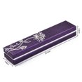 thumbnail image 2 of Cardboard Jewelry Set Boxes Flower of Life Printed Outside and Black Sponge Inside Rectangle Purple 22.4x4.9x3.4cm, 2 of 5