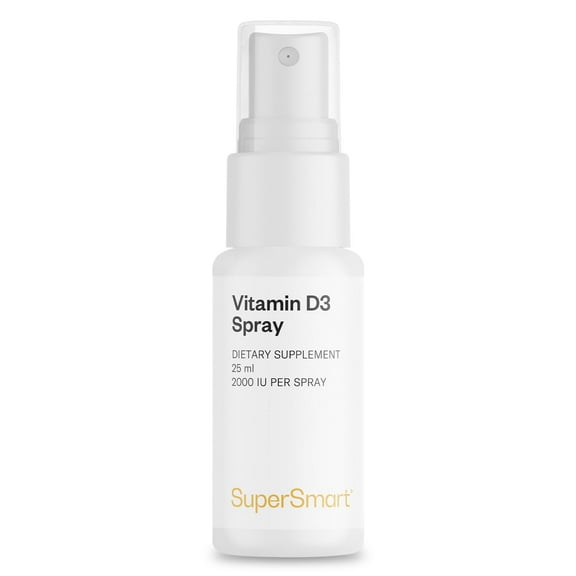 SuperSmart - Vitamin D3 2000 IU Spray (Cholecalciferol) - Calcium & Immune Support | Non-GMO & Gluten Free - 25 ml