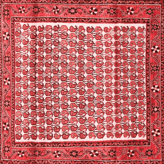 Ahgly Company Indoor Square Persian Red Traditional Area Rugs, 6' Square