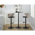 thumbnail image 3 of Cosi Adjustable Bar Stool, Chrome Bar Stools, Bar Chairs, Swivel Bar Stools, Bar Stools Set of 2 (Light Grey Wood, Black), 3 of 6