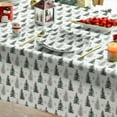 thumbnail image 3 of Christmas Tablecloth 60×84 Inch Rectangular, Christmas Pine Tree Green Washable Table Cover for Party Picnic Dinner Decor, 3 of 5