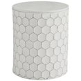 thumbnail image 1 of Bowery Hill Round Indoor/Outdoor Metal Accent End Table in White, 1 of 1