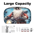 thumbnail image 3 of Santa Claus USB Organizer Oxford Cloth Waterproof Electronic Gadget Storage Bag 5.9x9.44x3.14 in Hard Drive Case Portable Small Box Cell Phone Charger Cord Organizer, 3 of 6