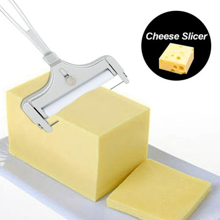 

MEGAWHEELS Stainless Steel Wire Cheese Slicer Adjustable Thickness Cheese Cutter Kitchen Cooking Tool