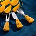 thumbnail image 2 of Naiovety Vajilla de dibujos animados, Cuchara / Tenedor / Pala con forma de queso de dibujos animados lindo portátil Vajilla creativa con forma de queso Mostrada Numero 3 Naiovety HA027620-03, 2 of 6