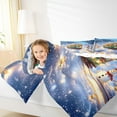 thumbnail image 4 of Castle Fairy 3-Piece Queen Size Comforter Set - Snowman Winter Holiday Print, 4 of 8