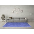 thumbnail image 3 of Ahgly Company Machine Washable Indoor Rectangle Oriental Blue Industrial Area Rugs, 8' x 10', 3 of 4