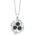 thumbnail image 2 of Gem Stone King 1.97 Ct Round Green Mystic Topaz 925 Sterling Silver Pendant, 2 of 5