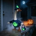 thumbnail image 6 of suore Halloween Porch Goose Outfit, 23 Inch Glows in the Dark for Outdoor Decor, Ghost Porch Goose Costume Set With Witch Hat & Trick Or Treat Bag, Porch Goose Halloween Outfit for Patio Yard Lawn, 6 of 8