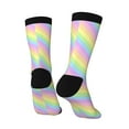 thumbnail image 5 of Women Colorful Crew Socks Pastel Rainbow Striped Novelty Fun Socks For Mens, 5 of 7