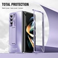 thumbnail image 4 of Allytech Galaxy Z Fold3 Case with Build-in Screen Protector, Stand Full Body Protective Bumper Anti-Scratch Camera Lens Protector Phone Case for Samsung Galaxy Z Fold3 - Purple, 4 of 7