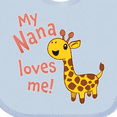 thumbnail image 4 of Inktastic My Nana Loves Me- Cute Giraffe Boys or Girls Baby Bib, 4 of 4