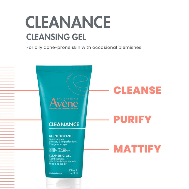 Avène Cleanance Cleansing Gel Soap Free Cleanser for Acne Prone