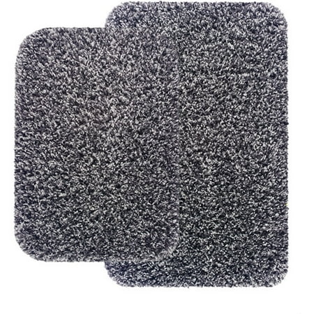Mainstays 2 Piece Bath Rug Set Grey Flannel