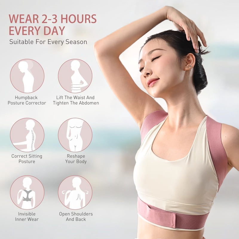 1PC Adjustable Rectify Posture Back Invisibility Breathable Posture Corrector Belt Support Belt Back Neck Brace Posture Training