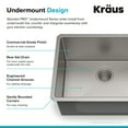 thumbnail image 6 of KRAUS Standart Pro 23" Undermount Single Bowl 16 Gauge Stainless Steel Kitchen Sink, 6 of 8