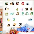 thumbnail image 5 of (Clearance) BNNG Colourful Animal Alphabet ABC Kids Wall Stickers Wall Decals Peel and Stick Removable Wall Stickers for Kids Nursery Bedroom Living Room décor 3PCS, 5 of 7