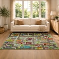 thumbnail image 2 of Gelasgo City Traffic Road Map Velvet Area Rug, Colorful Street Track Decorative Carpet, Soft Indoor Floor Mat for Kids Room Playroom Bedroom Nursery Home Decor, 2 of 5