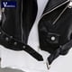 thumbnail image 3 of Chaqueta de otoño para mujer Outwear con cremallera Chaqueta de cuero PU Sin mangas Casual, 3 of 5