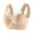 Beige, variant on Supportive Seamless Bra for Women: Wireless Full Coverage Push Up T-Shirt Bralette with No Underwire Gold