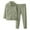 Green, variant on Kids Fleece P𝖺jama Set - Full Zip Polar Jacket and Legging Pants, Winter Flannel Sleepwear Outfit (Beige, 11-12 Years)
