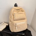 thumbnail image 2 of Mochila para Mujer Computadora Portátil Con Correa Ajustable Múltiples Bolsillos (Beige), 2 of 6