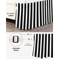 thumbnail image 3 of Black Striped Wrap Around Bed Skirts for King Bed 18" Drop,Bed Skirt with Adjustable Elastic Belt Dust Ruffle Bed Valance for Bedroom Hotel Modern Farmhouse Black and White Stripes Bed Frame Cover, 3 of 7