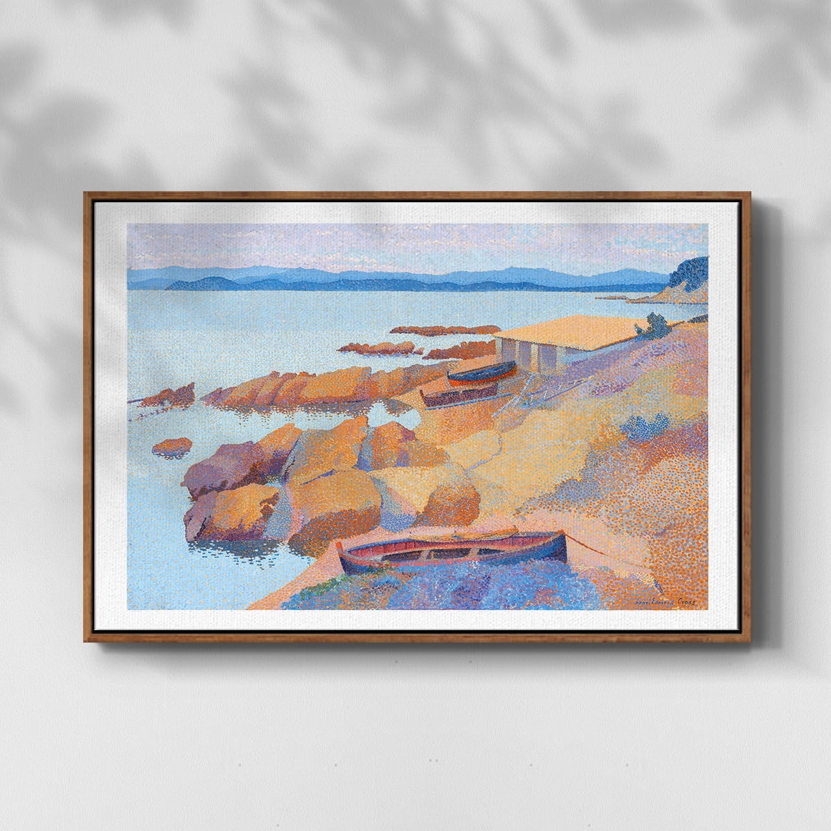 Vintage Landscape-CXXIX By Wexford Home Framed in Walnut Wood Gallery Wrapped Canvas 27 in. x 41 in.