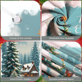 thumbnail image 5 of Plaid Theme Christmas Banner Snowy Trees Vintage Truck for Holiday Decoration Winter Party Home Decor, 5 of 9