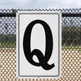 thumbnail image 6 of Uxcell Aluminum Letter Sign Q, 11.8 Inch House Numbers and Metal Letters, Parking Spot Letter Signs, Metal Letter Wall Decor [Black Text On White], 6 of 8