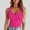 Hot Pink, variant on Only Moment Ribbed Tank Top Polyester,Spandex Sleeveless Casual Shirts Racerback Ribbed Fitted Tank Tops Navy S