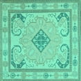 thumbnail image 1 of Ahgly Company Indoor Square Persian Turquoise Blue Traditional Area Rugs, 7' Square, 1 of 4