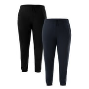 Terra & Sky Women's Plus Size Fleece Sweatpants, 2-Pack