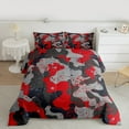 thumbnail image 2 of Homewish Vintage Camouflage Bedding Comforter Set,Watercolor Splatter Ink Twin Comforter Sets,Red Gray Bedding Set For Boys Teens,Ultra Soft Home Decor Reversible,2 Pieces, 2 of 8