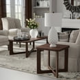 thumbnail image 3 of 24" Soild Wood End Tables Square Modern Side Table Natural Walnut, 3 of 7