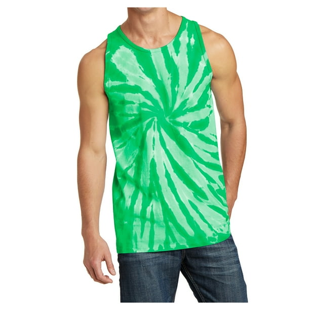Mens Cotton Tank Top TieDye Sleeveless Shirt for Sports, Gym, Fitness