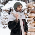 thumbnail image 2 of Knit Slouchy Beanie Hat Plaid Cap Unisex Winter Baggy Hats With Soft Fleece Lining For Women Men, 2 of 5