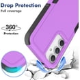 thumbnail image 3 of for Samsung Galaxy S23 FE Case: Dual Layer Protective Heavy Duty Cell Phone Cover Shockproof Rugged with Screen Protector - Military Protection Bumper Tough - Samsung Galaxy S23 FE 5G 2023, Purple, 3 of 16