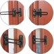 thumbnail image 5 of Pestillo de bloqueo de refuerzo de puerta oso de fresa 2 uds negro para cerraduras de puerta delantera seguridad para el hogar para niños, 5 of 5