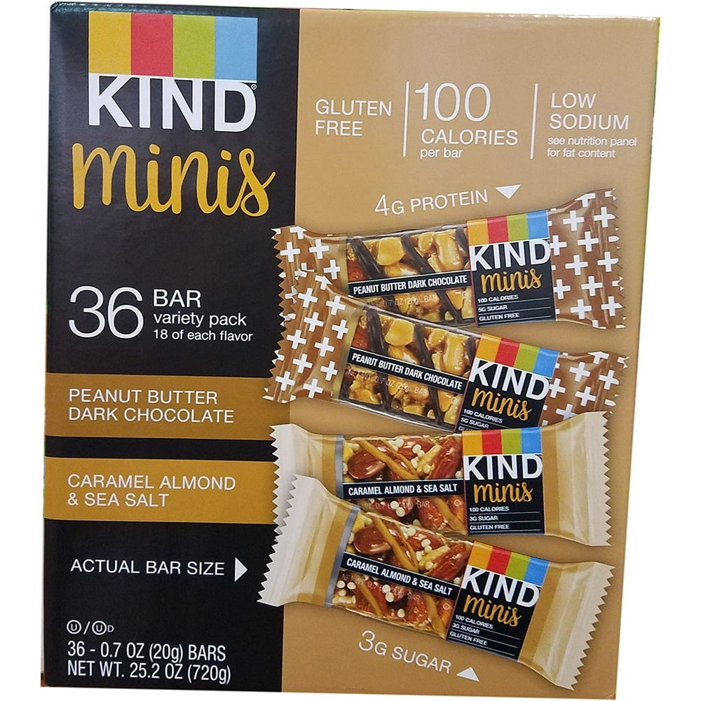 Kind Mini Chocolate Bars Variety Pack, 36 Count (1 Box)