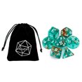 thumbnail image 6 of Haxtec Resin DND Dice Set Teal Rosegold Foil Polyhedral Dice for D&D Dungeons and Dragons RPG Gift TTRPG Accessories, 6 of 7