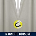 thumbnail image 6 of Sun Zero Prescott 2-pack Herringbone Magnetic Closure 100% Blackout Rod Pocket Curtain Panel Pair, 37"W x 63"L, Pearl, 6 of 10