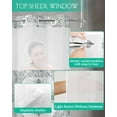 thumbnail image 4 of No Hook Shower Curtain with Snap in Liner, Retro Abstract Ethnic Style Persian Flowers Hotel Shower Curtains for Bathroom, Washable Shower Curtain Liner Set with Mesh Top Window, 60"x72", 4 of 6