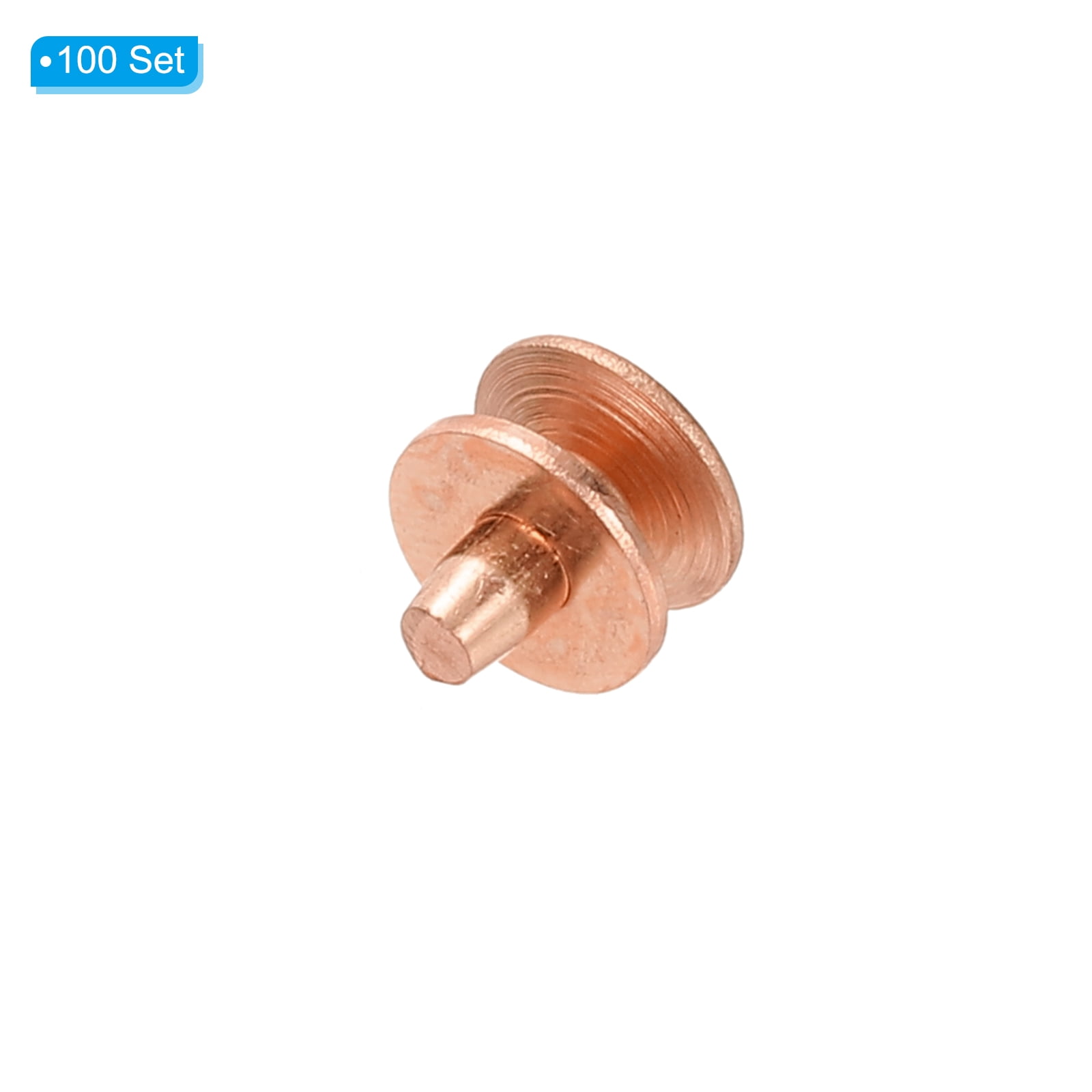 9x3.3x7mm Studs for Clothing, 100 Sets Spikes for Clothes Studs and Spikes Leather Rivets Burrs Copper Fastener Metal Screw Posts for Leather Jacket Crafting Crafts Fabric