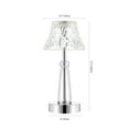 thumbnail image 3 of JONATHAN Y Madelyn 11.5" Bohemian Classic Acrylic Rechargeable Integrated Portable LED Table Lamp, Clear/Chrome, JYL7107A, 3 of 6