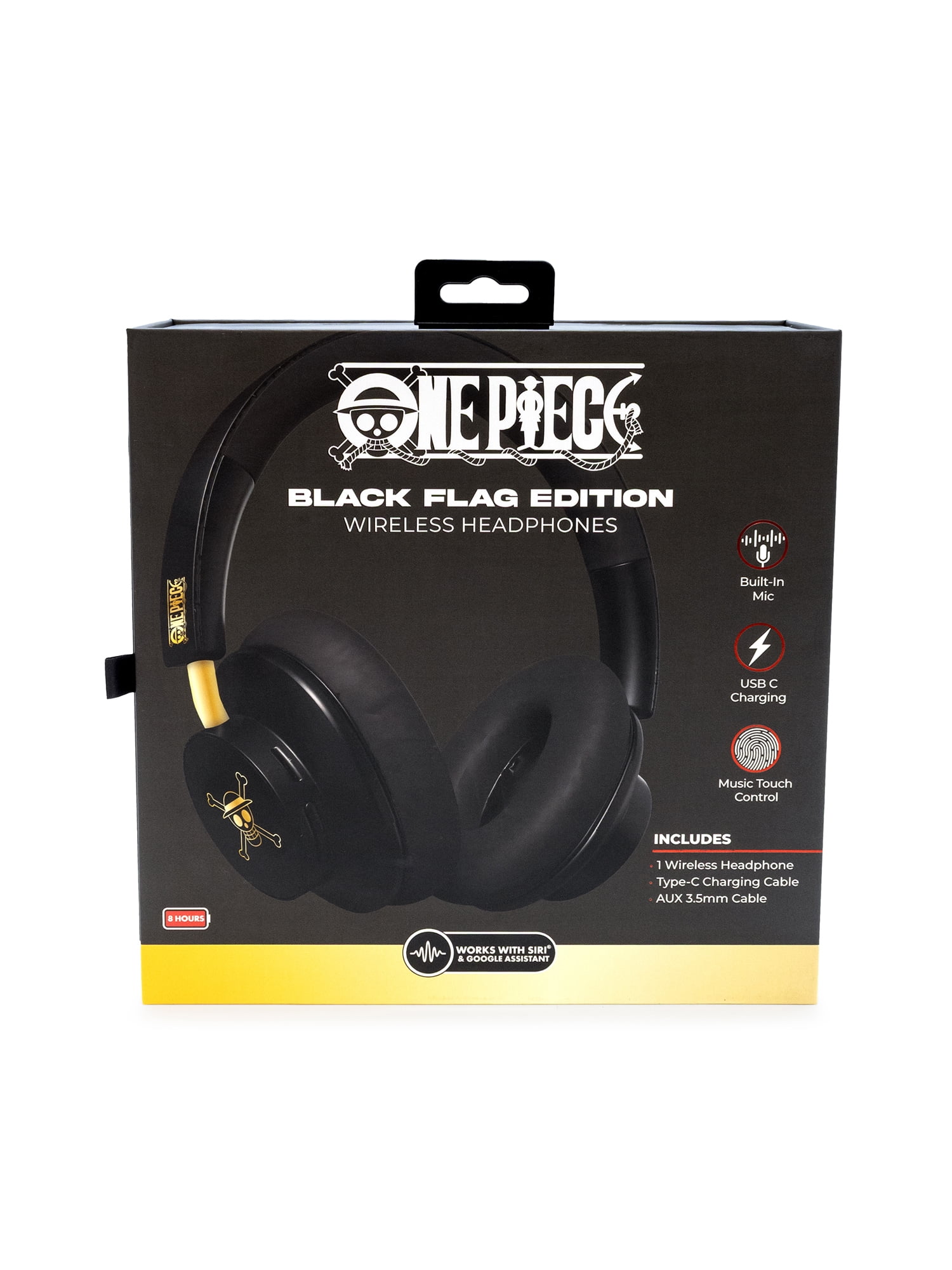 CultureFly One Piece Collector Edition Wireless Bluetooth Headphones Built in Mic and Touch Controls