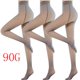 thumbnail image 1 of Calcetines de moda para mujer, falsos, translúcidos, cálidos, de forro polar, color café liso., 1 of 4