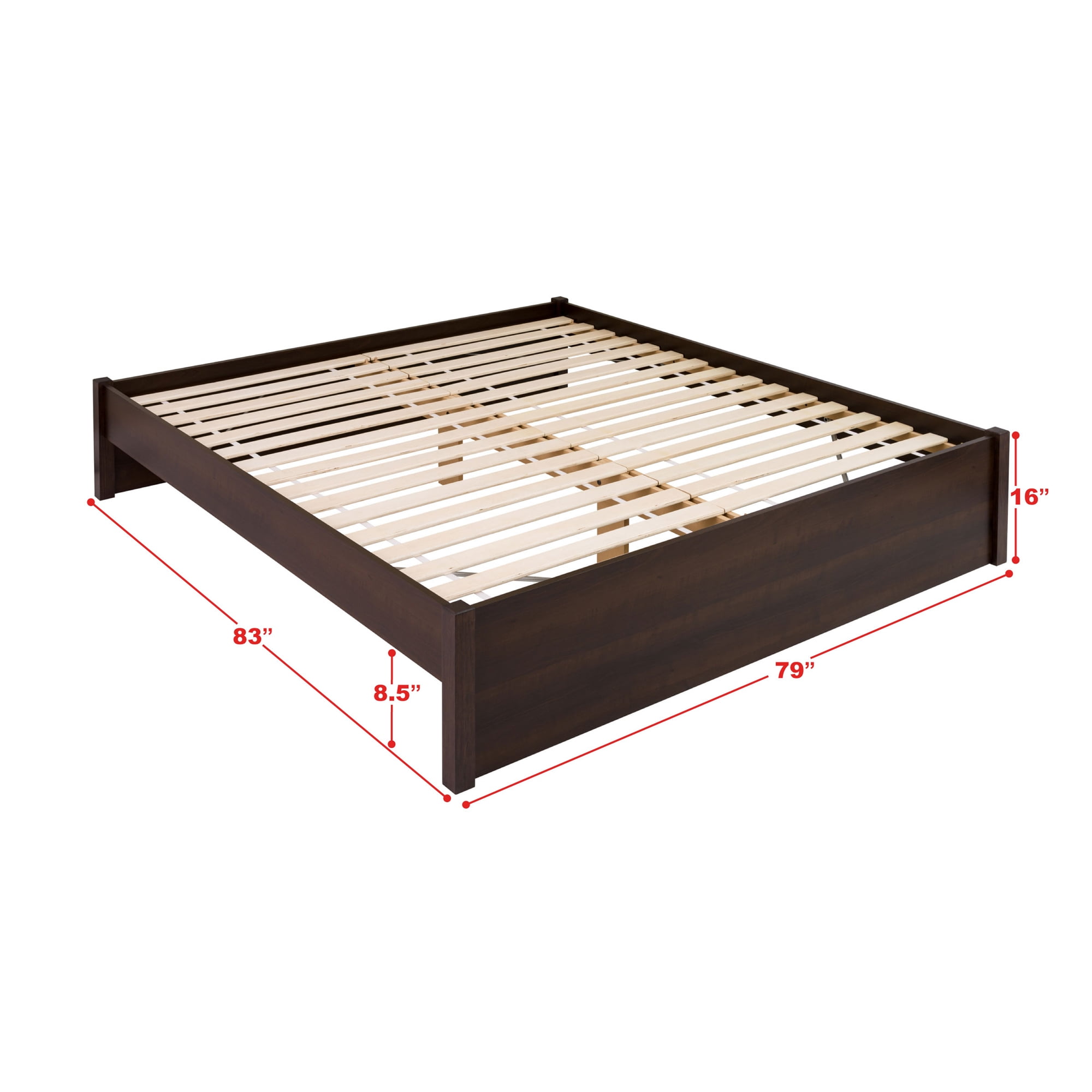 Prepac Select 4-Post Platform Bed, King, Espresso