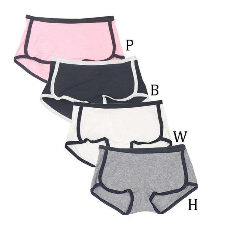 Women Boxers Basic Cotton Boyshort Briefs Soft Panties Underwear Pack of 4  